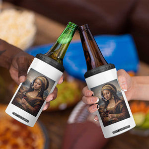 Funny Black Mona Lisa 4 in 1 Can Cooler Tumbler Melanin Queen Black History Month TS12 Print Your Wear