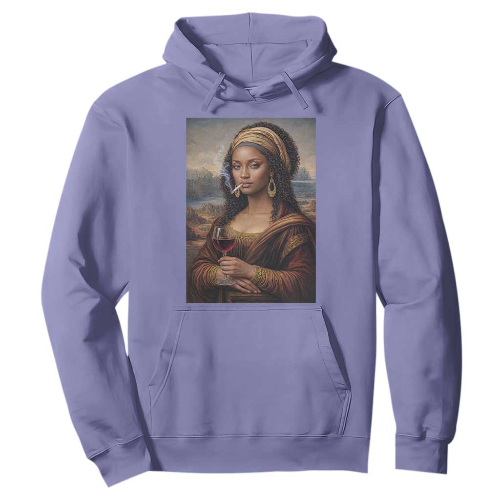 Funny Black Mona Lisa Hoodie Melanin Queen Black History Month TS12 Violet Print Your Wear