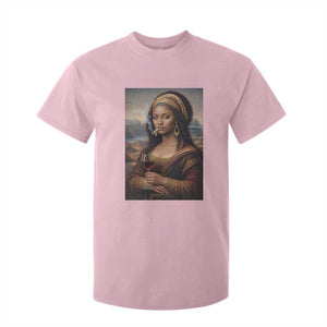 Funny Black Mona Lisa T Shirt For Kid Melanin Queen Black History Month TS12 Light Pink Print Your Wear