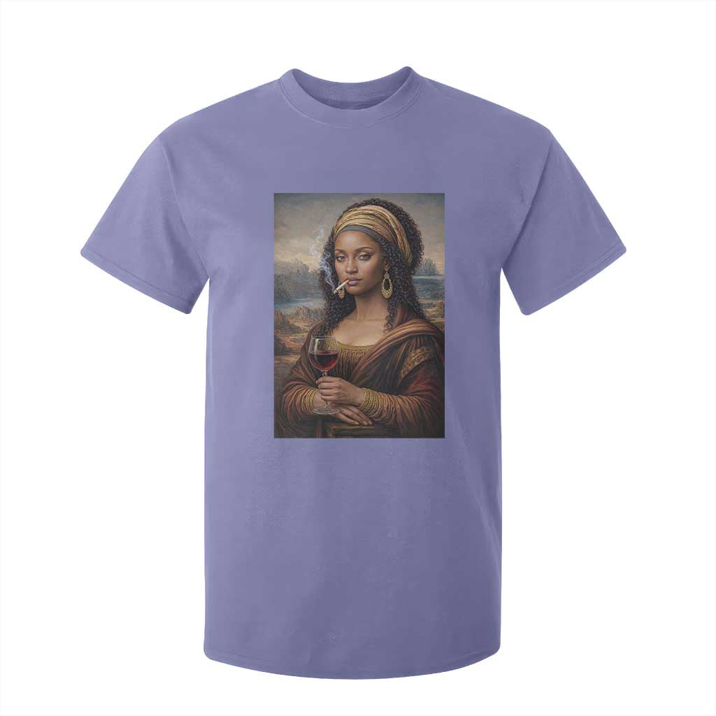 Funny Black Mona Lisa T Shirt For Kid Melanin Queen Black History Month TS12 Violet Print Your Wear