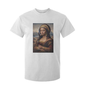 Funny Black Mona Lisa T Shirt For Kid Melanin Queen Black History Month TS12 White Print Your Wear