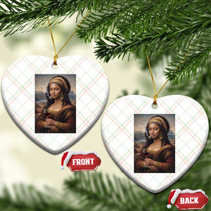 Funny Black Mona Lisa Ceramic Ornament Melanin Queen Black History Month TS12 Print Your Wear