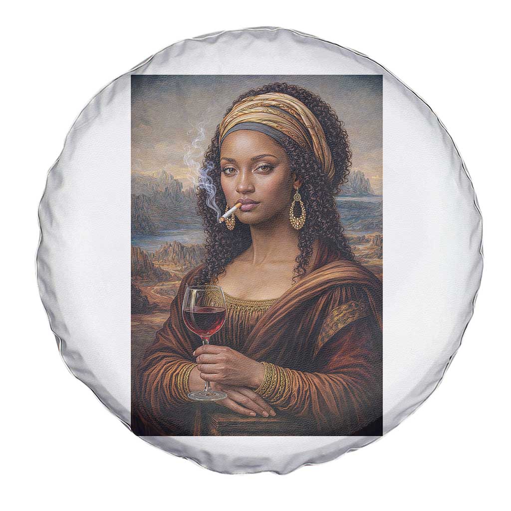 Funny Black Mona Lisa Spare Tire Cover Melanin Queen Black History Month TS12 Print Your Wear