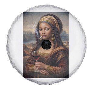 Funny Black Mona Lisa Spare Tire Cover Melanin Queen Black History Month TS12 Print Your Wear