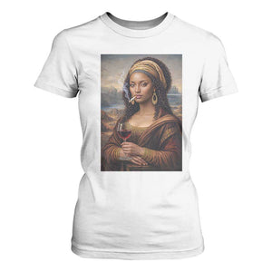Funny Black Mona Lisa T Shirt For Women Melanin Queen Black History Month TS12 White Print Your Wear