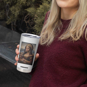 Funny Black Mona Lisa Tumbler Cup Melanin Queen Black History Month TS12 Print Your Wear