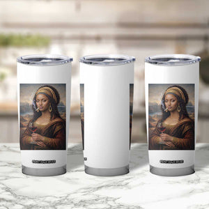 Funny Black Mona Lisa Tumbler Cup Melanin Queen Black History Month TS12 Print Your Wear