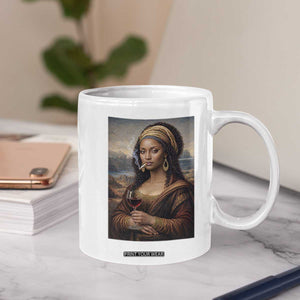 Funny Black Mona Lisa Coffee Mug Melanin Queen Black History Month TS12 Print Your Wear