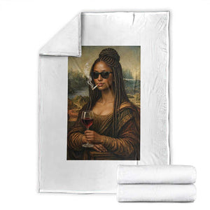 Black Mona Lisa African American Throw Blanket Black History Month TS12 Black Print Your Wear