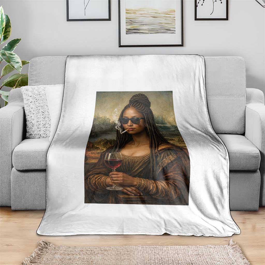Black Mona Lisa African American Throw Blanket Black History Month TS12 Print Your Wear