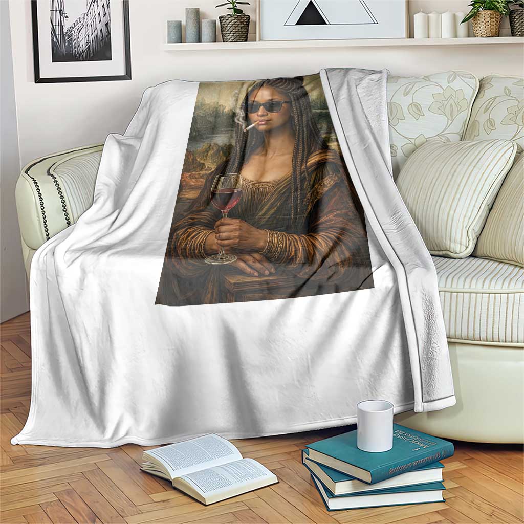 Black Mona Lisa African American Throw Blanket Black History Month TS12 Print Your Wear
