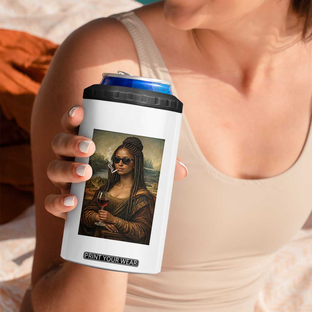 Black Mona Lisa African American 4 in 1 Can Cooler Tumbler Black History Month TS12 Print Your Wear