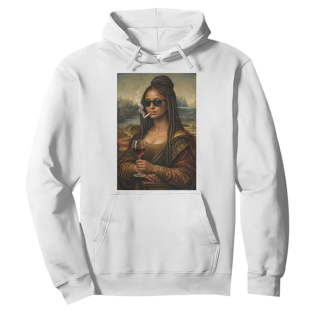Black Mona Lisa African American Hoodie Black History Month TS12 White Print Your Wear