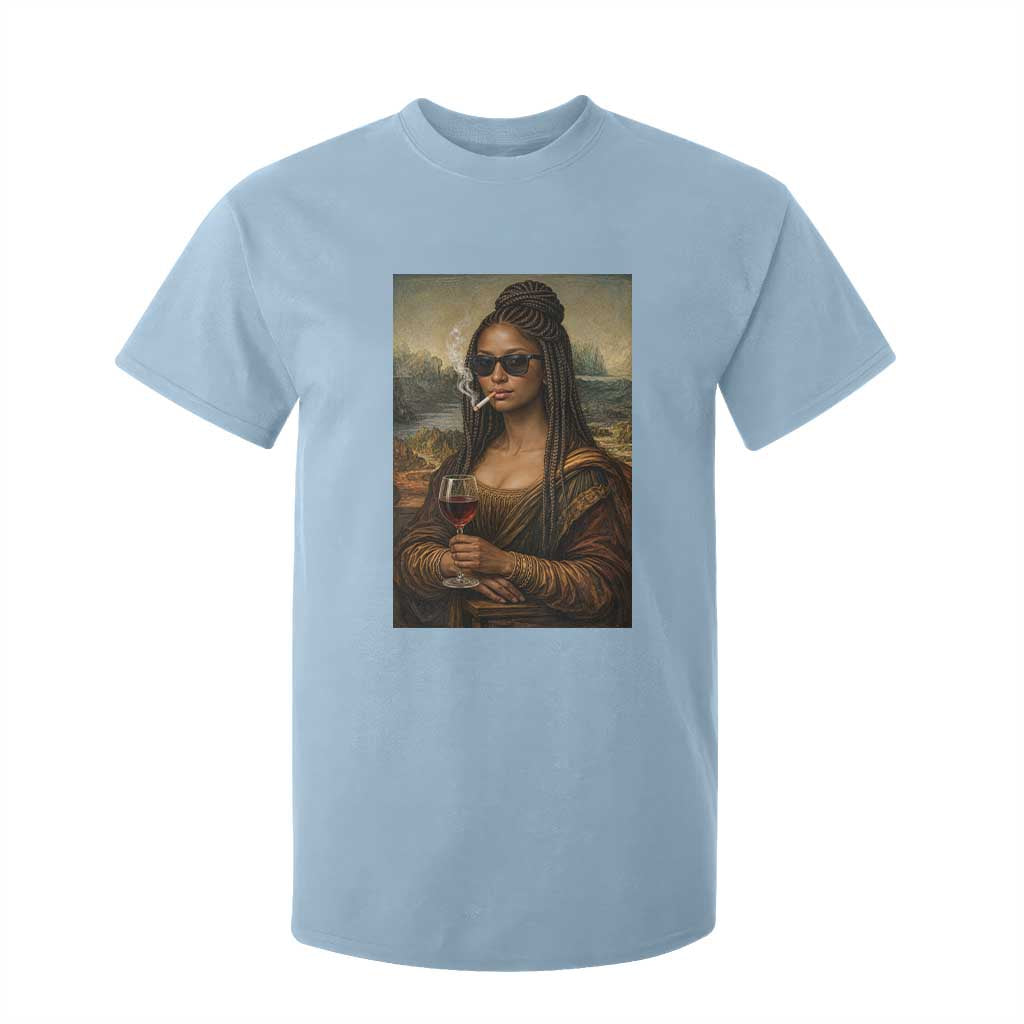 Black Mona Lisa African American T Shirt For Kid Black History Month TS12 Light Blue Print Your Wear