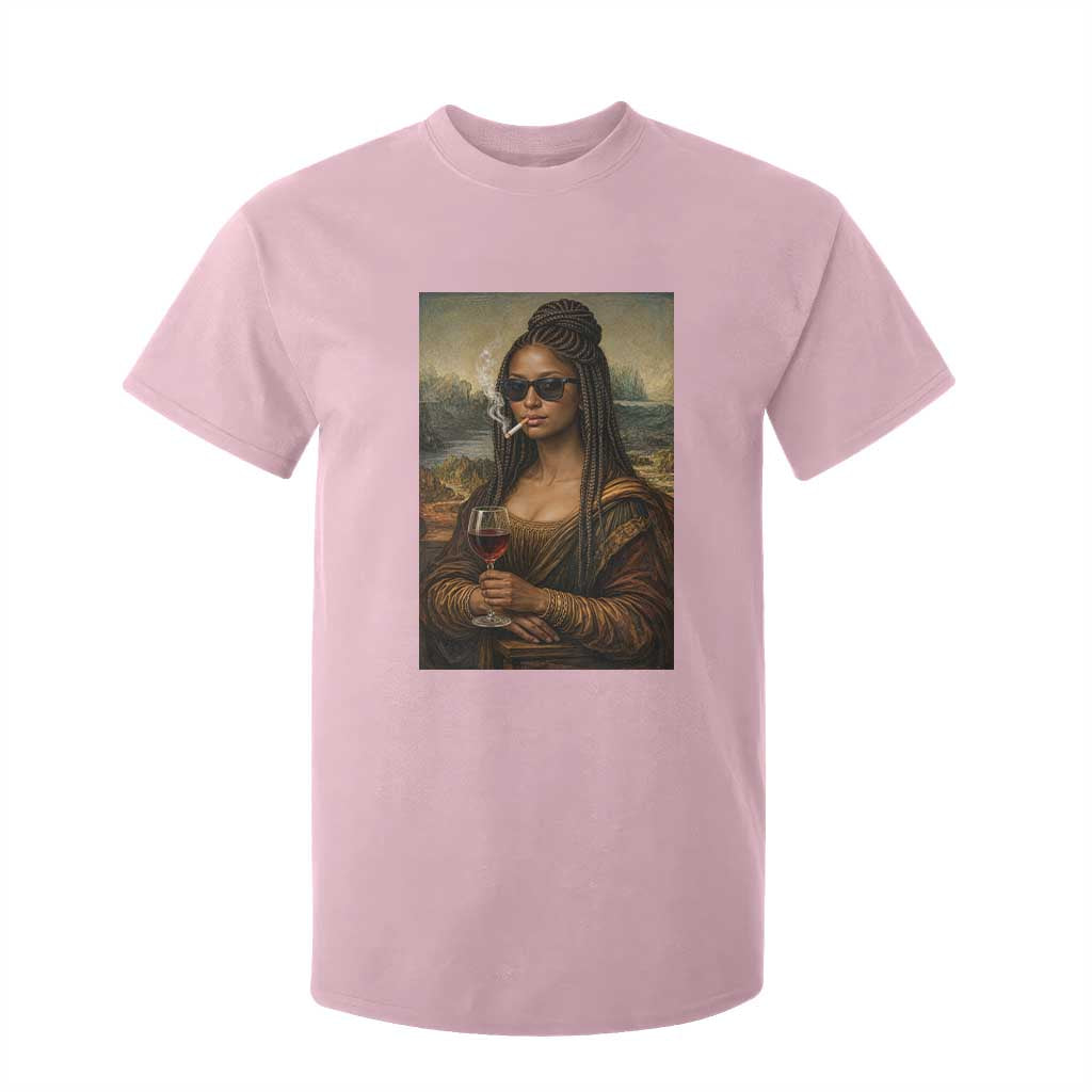 Black Mona Lisa African American T Shirt For Kid Black History Month TS12 Light Pink Print Your Wear