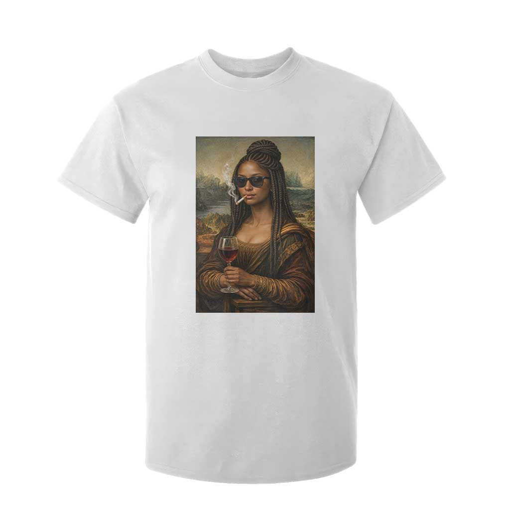 Black Mona Lisa African American T Shirt For Kid Black History Month TS12 White Print Your Wear