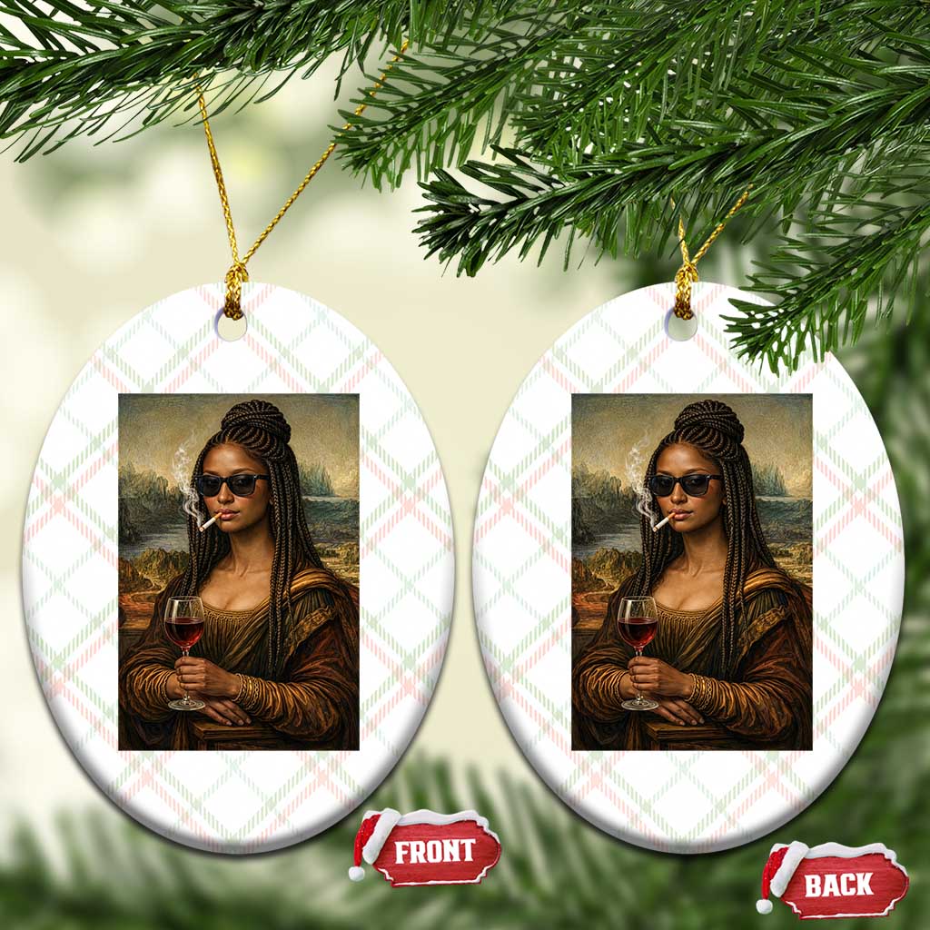 Black Mona Lisa African American Ceramic Ornament Black History Month TS12 Print Your Wear