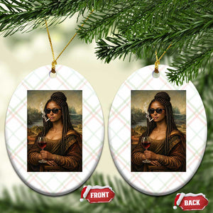Black Mona Lisa African American Ceramic Ornament Black History Month TS12 Print Your Wear