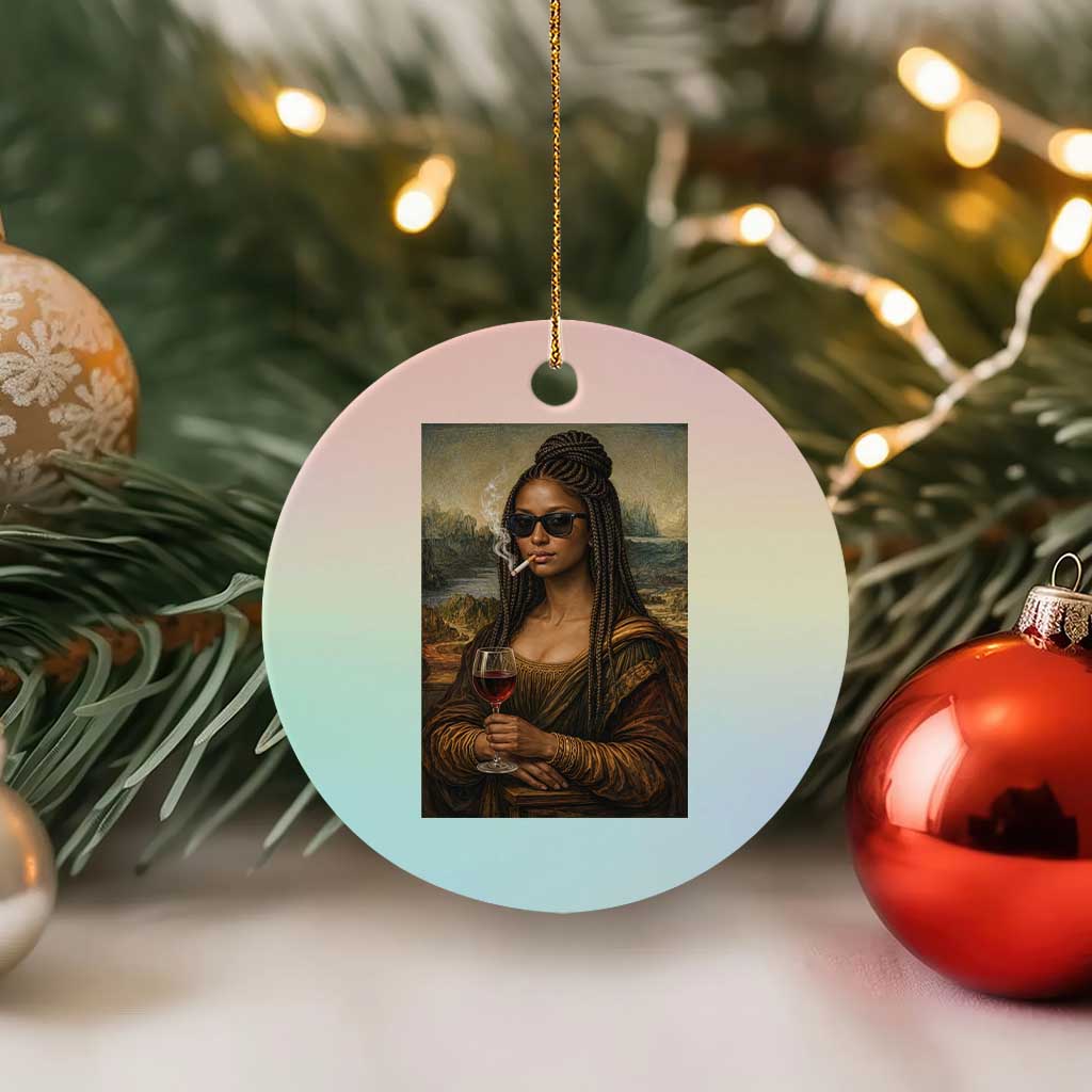Black Mona Lisa African American Ceramic Ornament Black History Month TS12 1pc Pastel Print Your Wear