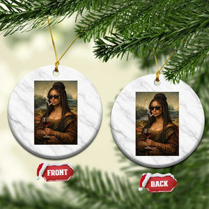Black Mona Lisa African American Ceramic Ornament Black History Month TS12 1pc White Marble Print Your Wear
