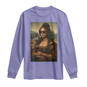 Black Mona Lisa African American Long Sleeve Shirt Black History Month TS12 Violet Print Your Wear