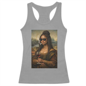Black Mona Lisa African American Racerback Tank Top Black History Month TS12 Sport Gray Print Your Wear