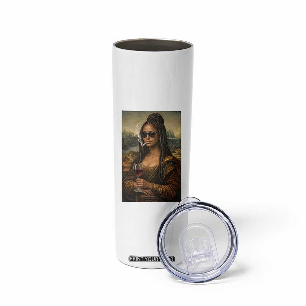 Black Mona Lisa African American Skinny Tumbler Black History Month TS12 Print Your Wear