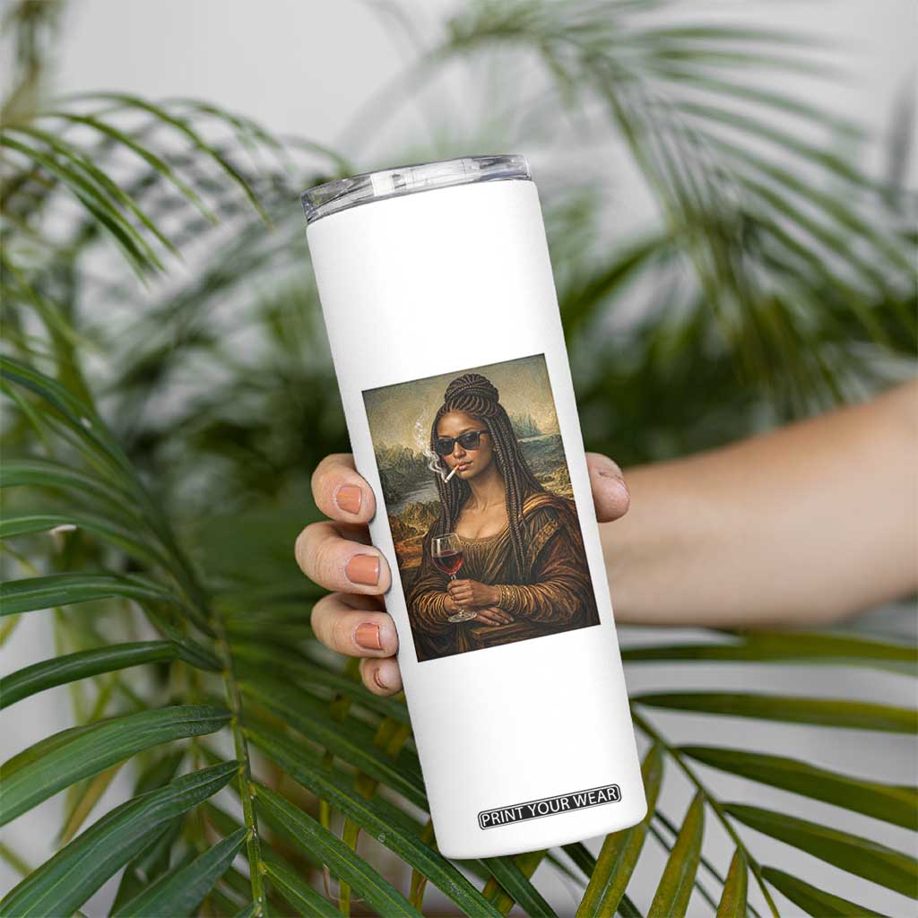 Black Mona Lisa African American Skinny Tumbler Black History Month TS12 Print Your Wear