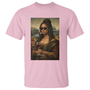 Black Mona Lisa African American T Shirt Black History Month TS12 Light Pink Print Your Wear