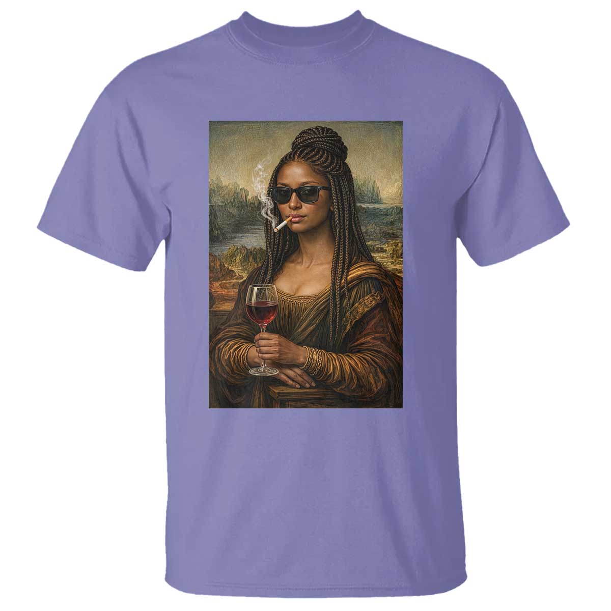 Black Mona Lisa African American T Shirt Black History Month TS12 Violet Print Your Wear