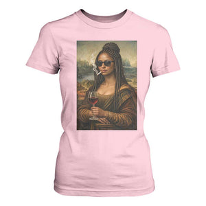Black Mona Lisa African American T Shirt For Women Black History Month TS12 Light Pink Print Your Wear