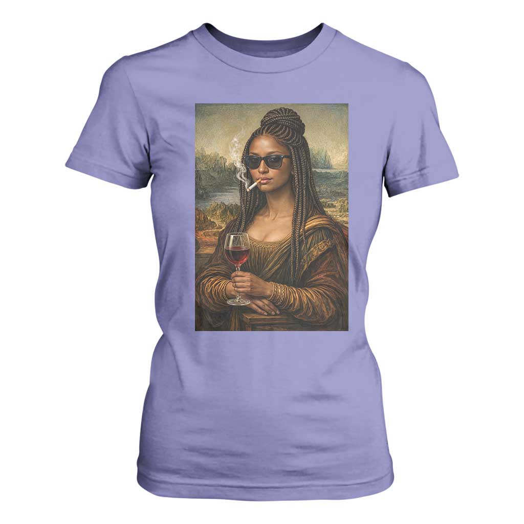 Black Mona Lisa African American T Shirt For Women Black History Month TS12 Violet Print Your Wear