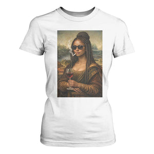 Black Mona Lisa African American T Shirt For Women Black History Month TS12 White Print Your Wear
