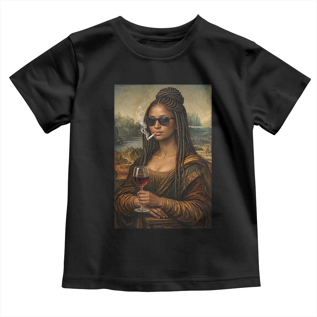Black Mona Lisa African American Toddler T Shirt Black History Month TS12 Black Print Your Wear