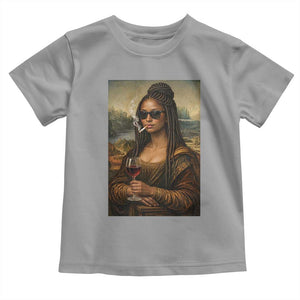 Black Mona Lisa African American Toddler T Shirt Black History Month TS12 Sport Gray Print Your Wear