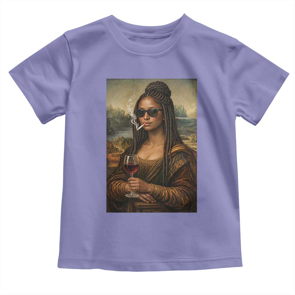 Black Mona Lisa African American Toddler T Shirt Black History Month TS12 Violet Print Your Wear