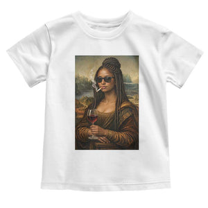 Black Mona Lisa African American Toddler T Shirt Black History Month TS12 White Print Your Wear