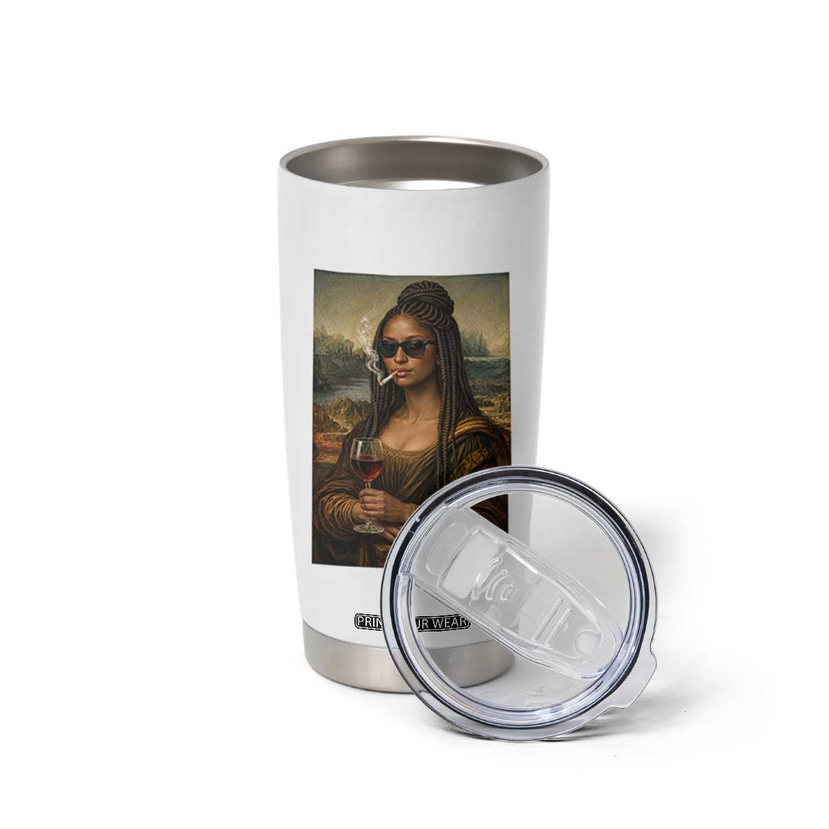 Black Mona Lisa African American Tumbler Cup Black History Month TS12 Print Your Wear