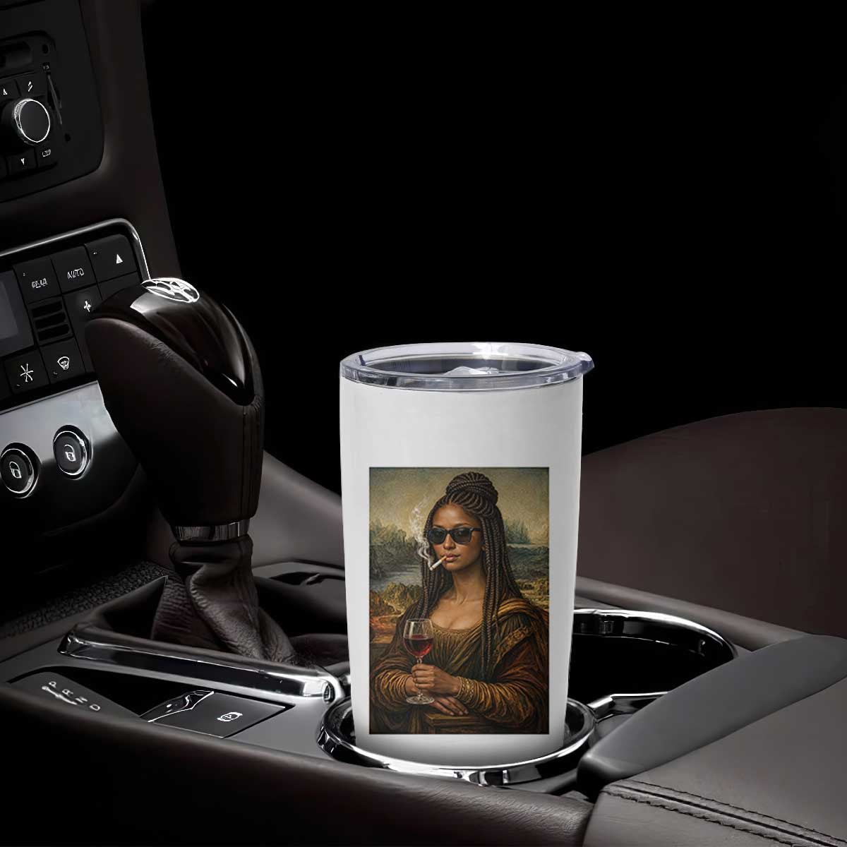 Black Mona Lisa African American Tumbler Cup Black History Month TS12 Print Your Wear