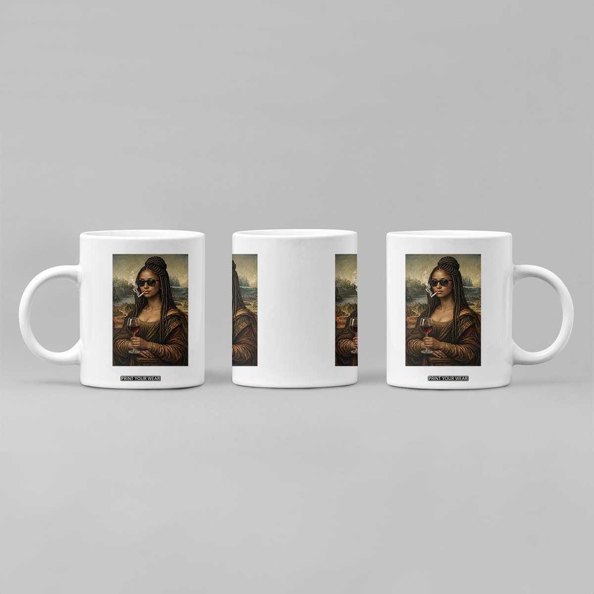 Black Mona Lisa African American Coffee Mug Black History Month TS12 Print Your Wear