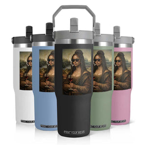 Black Mona Lisa African American Flip Straw Tumbler Black History Month TS12 Print Your Wear
