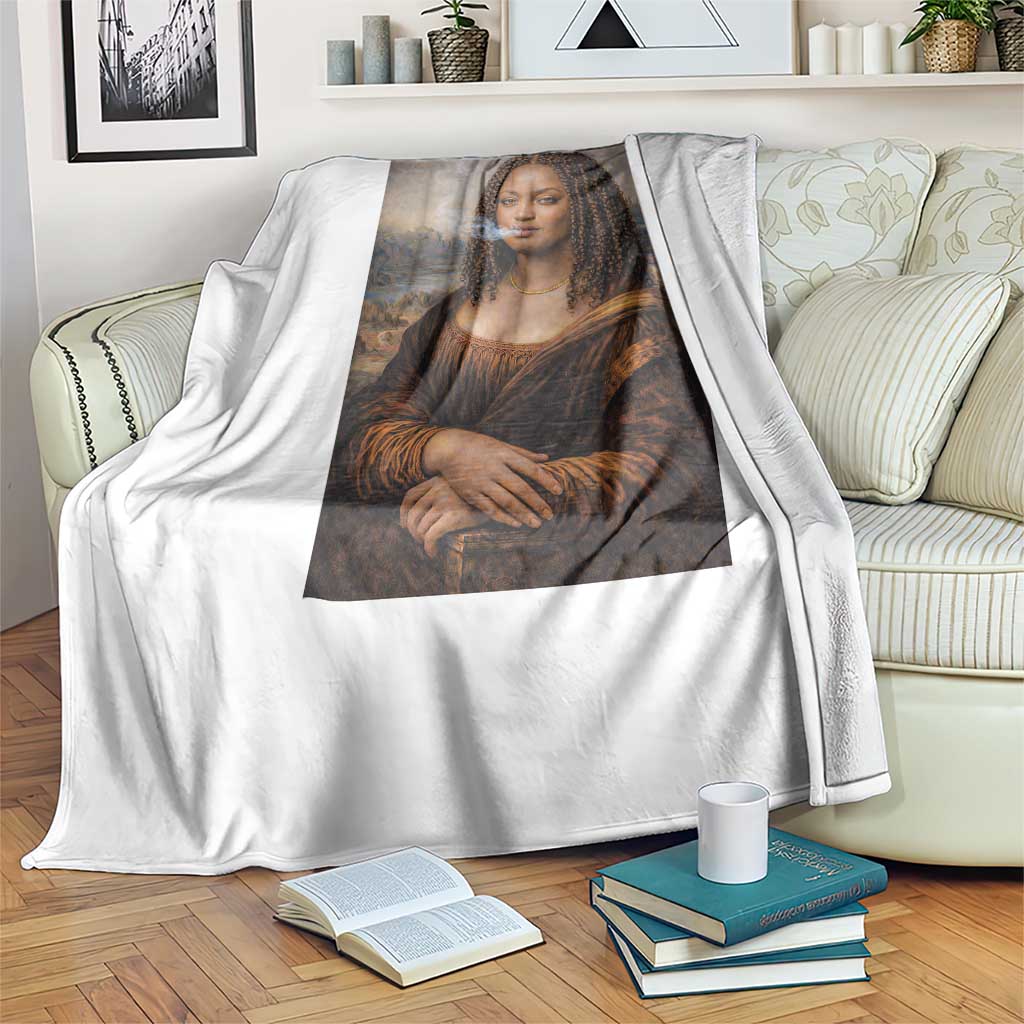 Funny Black Mona Lisa Throw Blanket African American Pride TS12 Print Your Wear