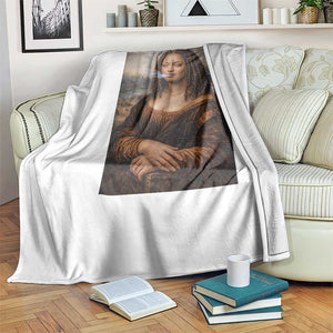 Funny Black Mona Lisa Throw Blanket African American Pride TS12 Print Your Wear