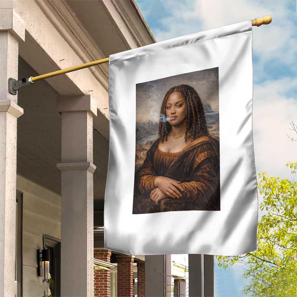 Funny Black Mona Lisa Garden Flag African American Pride TS12 Print Your Wear
