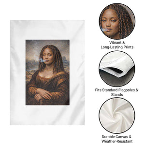 Funny Black Mona Lisa Garden Flag African American Pride TS12 Print Your Wear