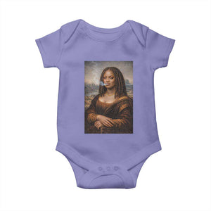 Funny Black Mona Lisa Baby Onesie African American Pride TS12 Violet Print Your Wear