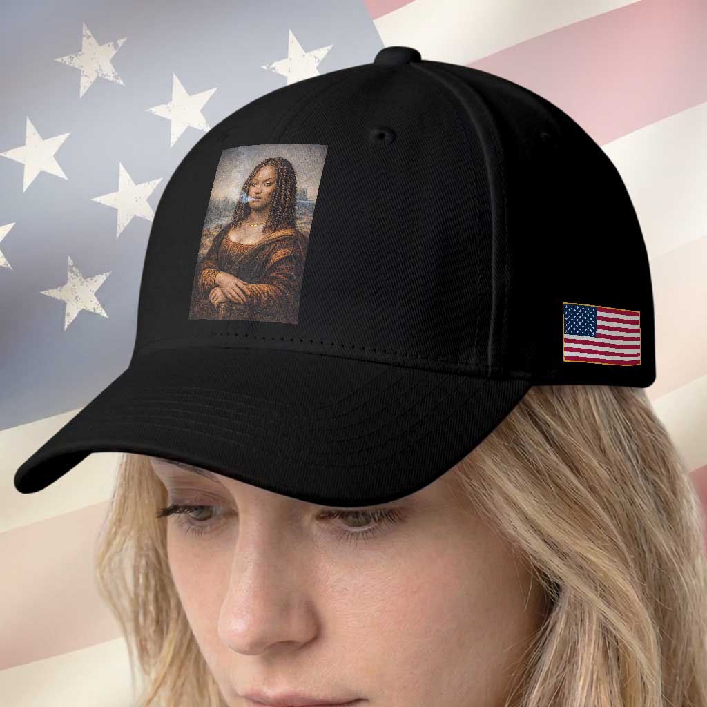 Funny Black Mona Lisa Baseball Cap African American Pride TS12 Print Your Wear