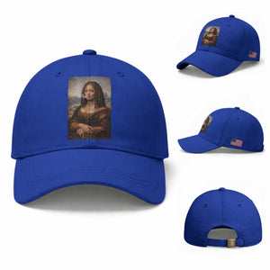 Funny Black Mona Lisa Baseball Cap African American Pride TS12 Baseball Cap Universal Fit Royal Blue Print Your Wear