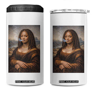 Funny Black Mona Lisa 4 in 1 Can Cooler Tumbler African American Pride TS12 One Size: 16 oz White Print Your Wear