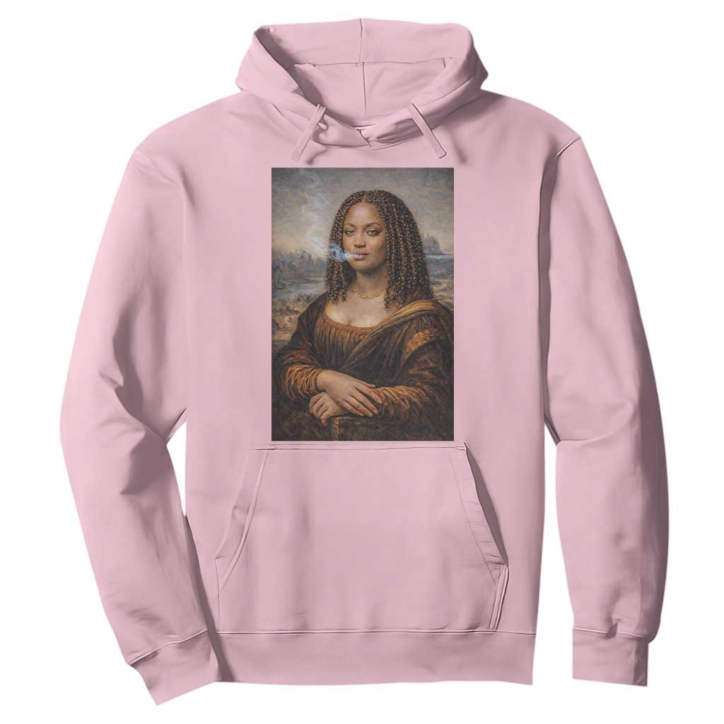 Funny Black Mona Lisa Hoodie African American Pride TS12 Light Pink Print Your Wear